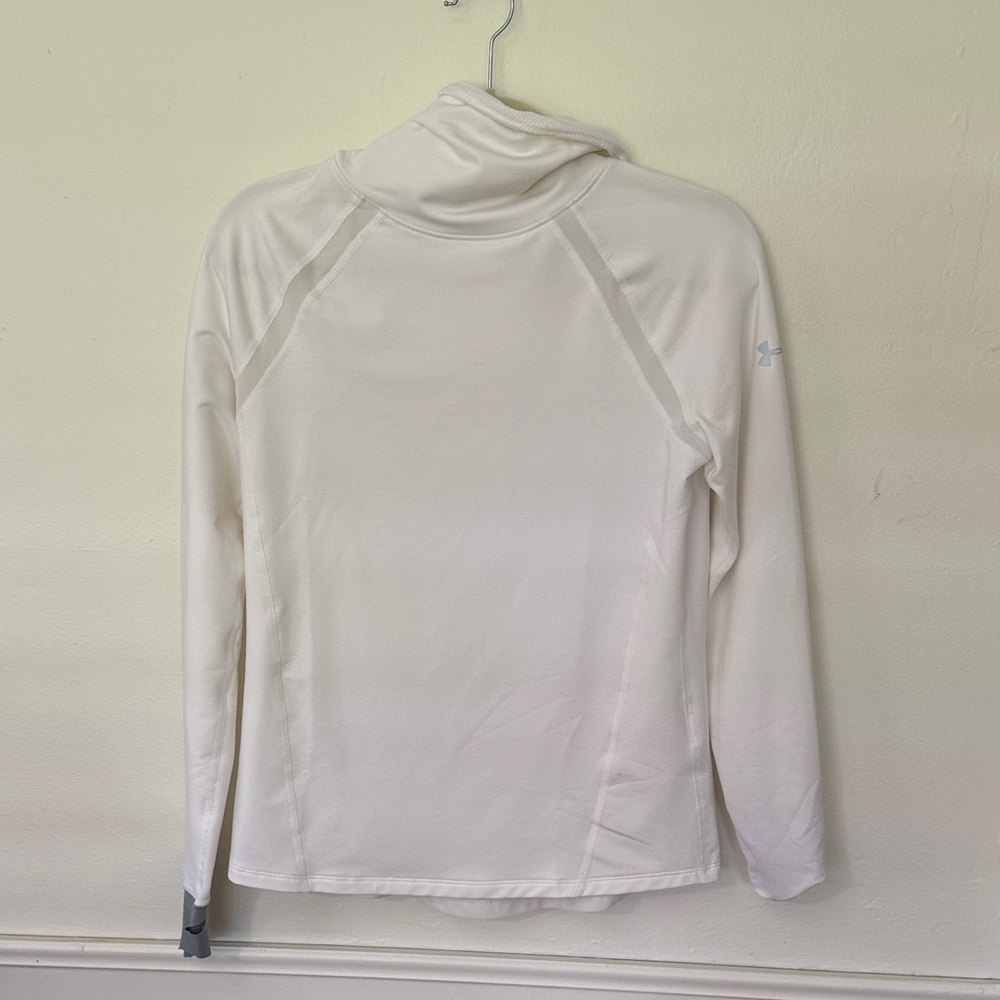 Under Armour Run White Mock Neck Long Sleeve Base Layer Top Women’s M